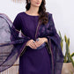 03 Piece Ready to wear  dyed Embroidered with printed dupatta