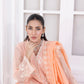 03 Piece Ready To Wear Embroidered Khaddi Net With Embroidered Fancy Net Dupatta