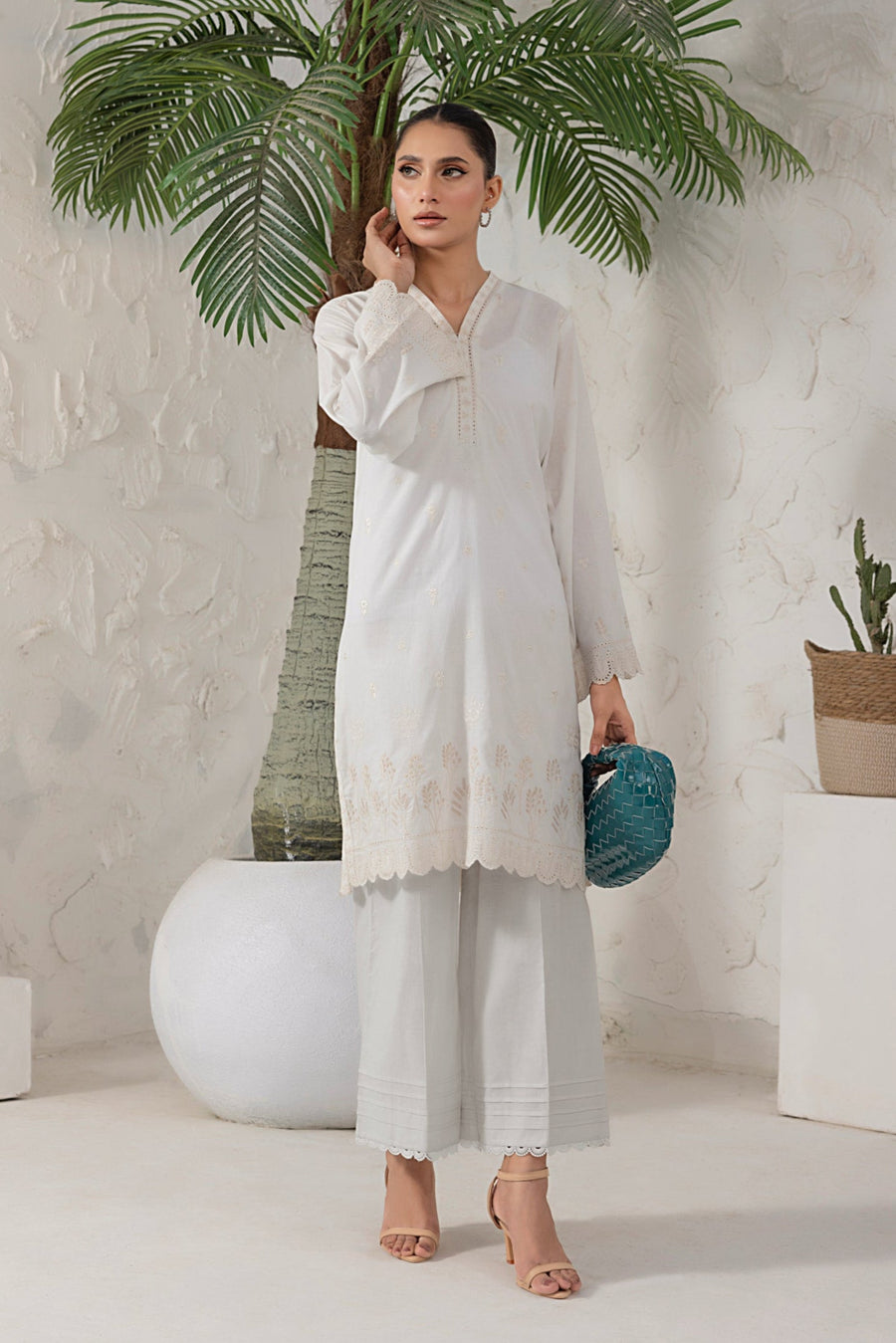 01 Piece Ready to wear  Embroidered Shirt