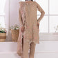 03 Piece Ready To Wear Embroidered Khaddi Net With Embroidered Fancy Net Dupatta