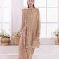03 Piece Ready To Wear Embroidered Khaddi Net With Embroidered Fancy Net Dupatta