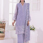 03 Piece Ready To Wear Embroidered Khaddi Net With Embroidered Fancy Net Dupatta
