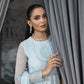 03 Piece Unstitched Embroidered Chiffon