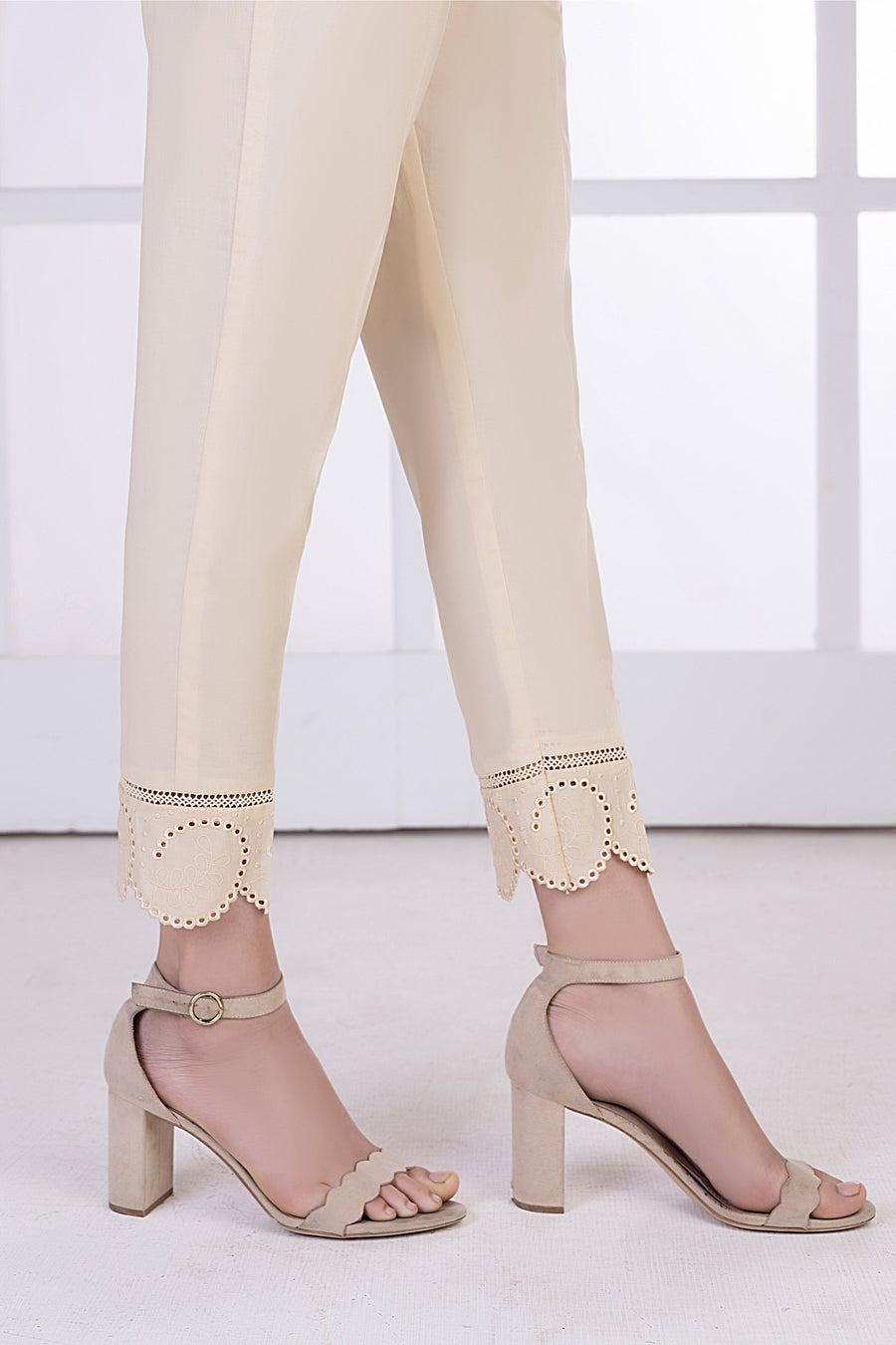 01 Piece Stitched Embroidered Bottom