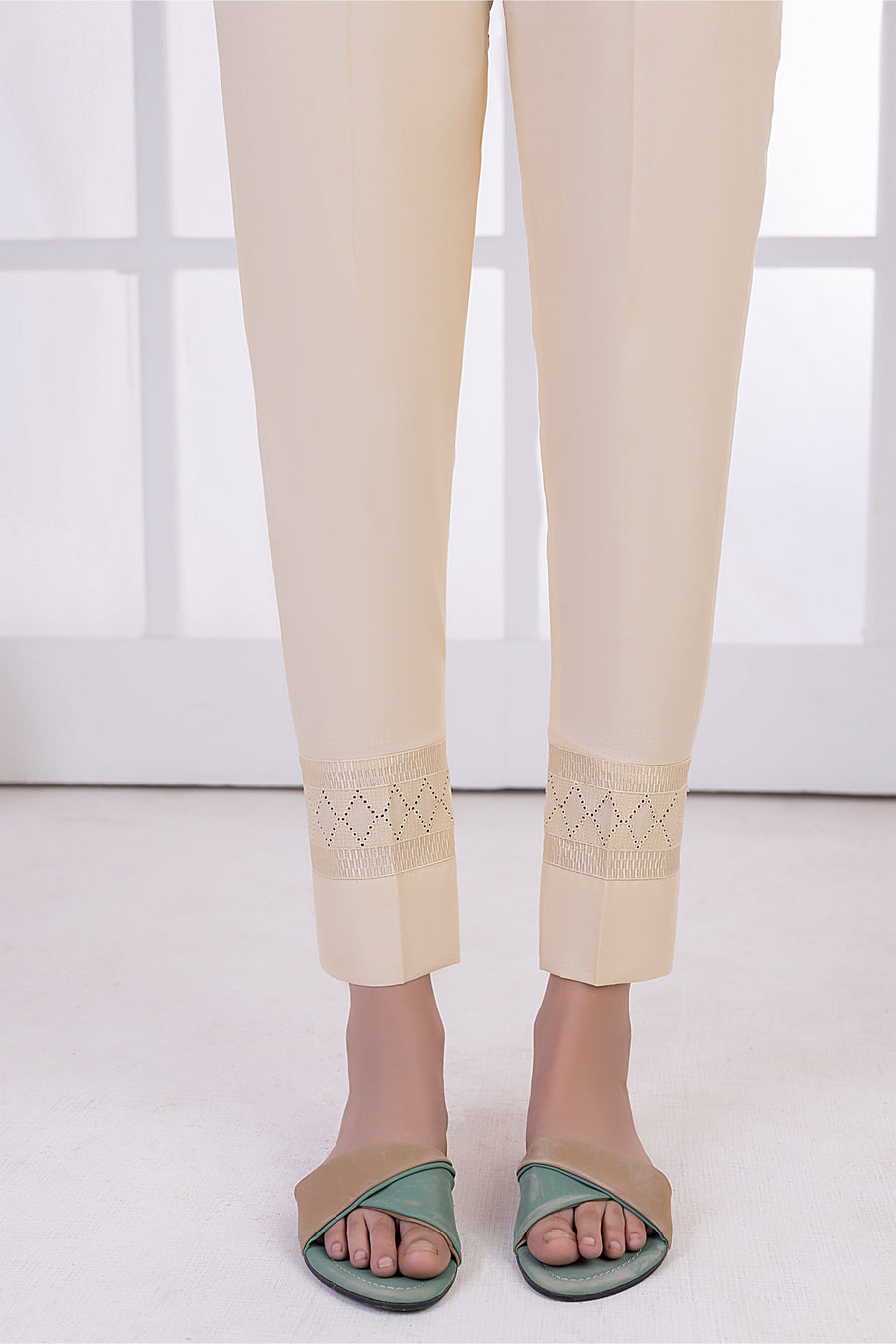 01 Piece Stitched Embroidered Bottom