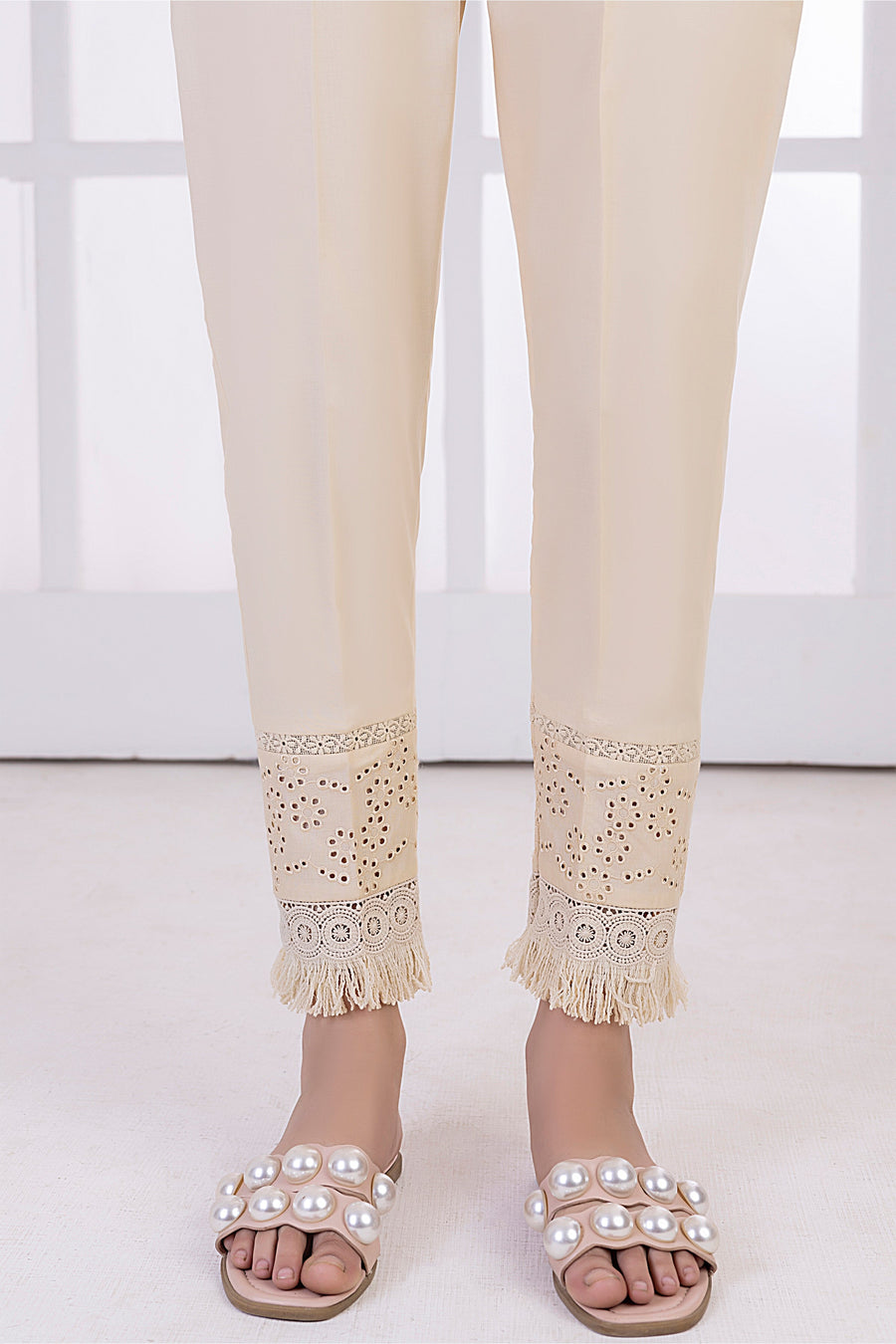 01 Piece Stitched Embroidered Bottom