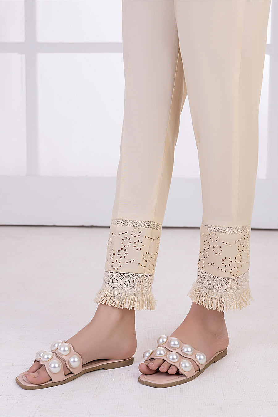 01 Piece Stitched Embroidered Bottom