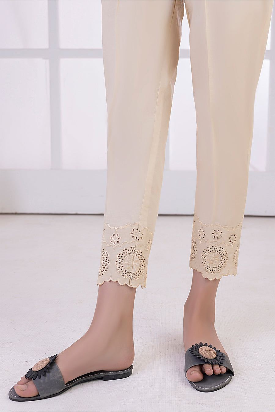 01 Piece Stitched Embroidered Bottom