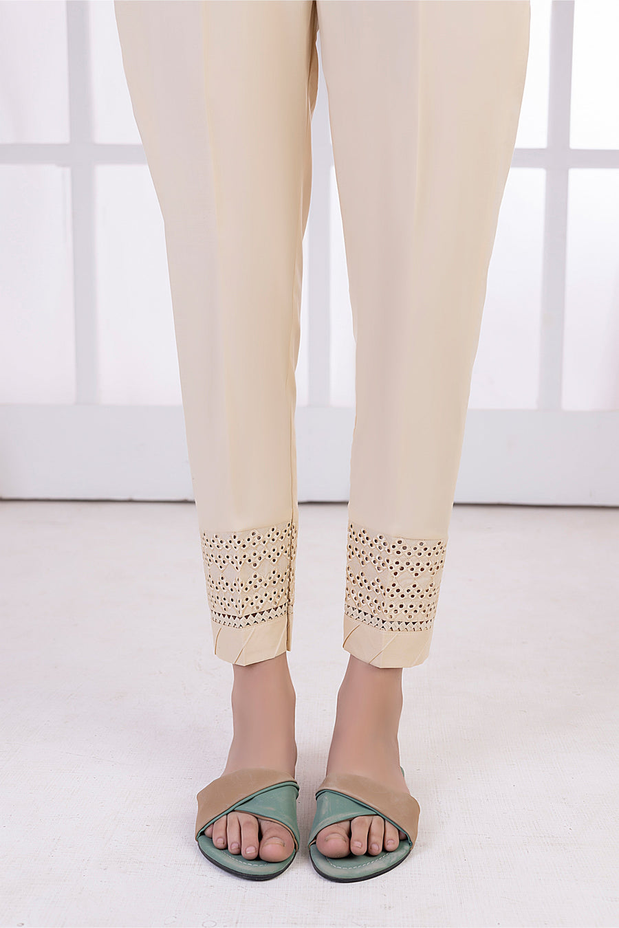 01 Piece Stitched Embroidered Bottom