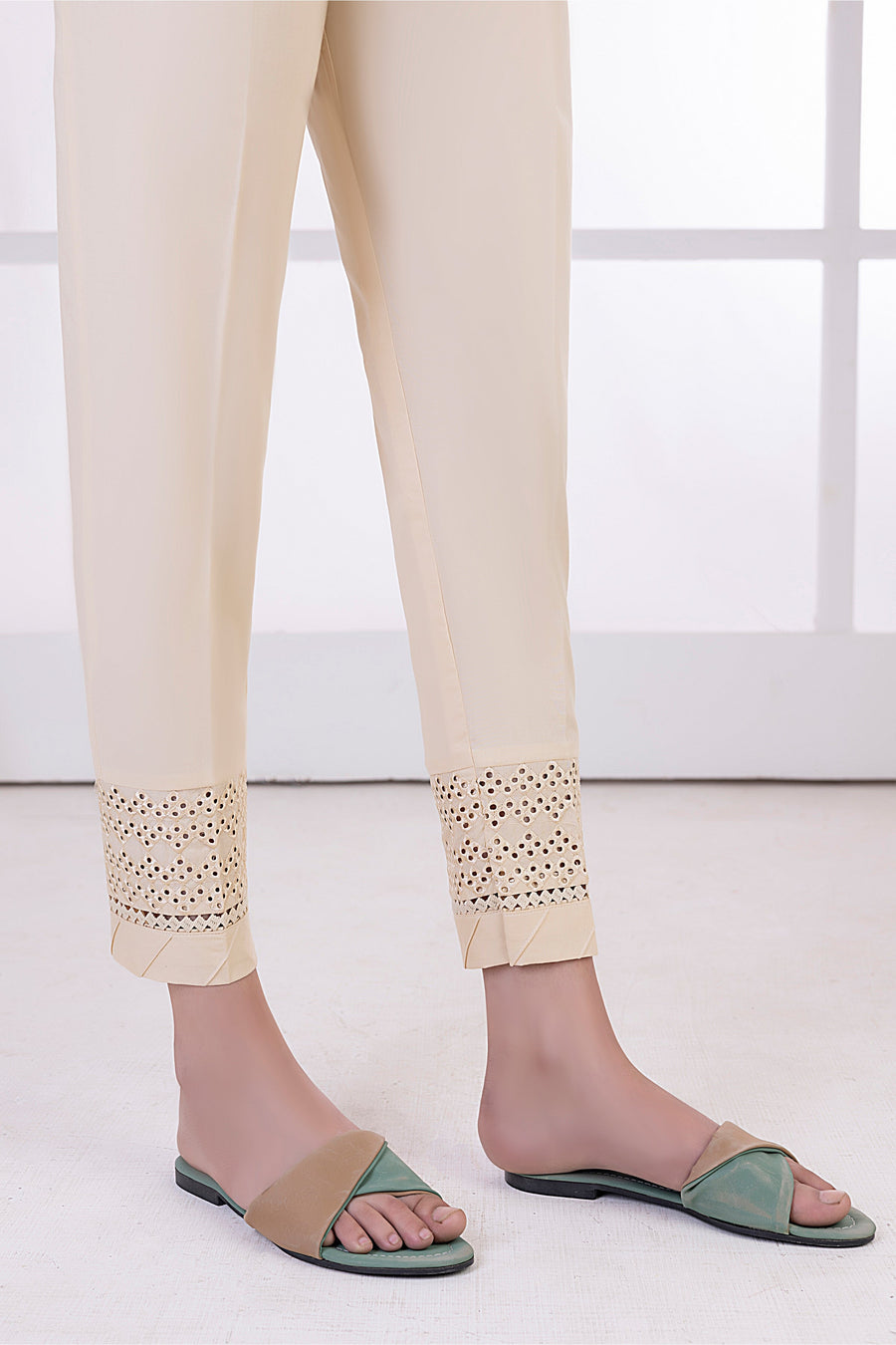 01 Piece Stitched Embroidered Bottom