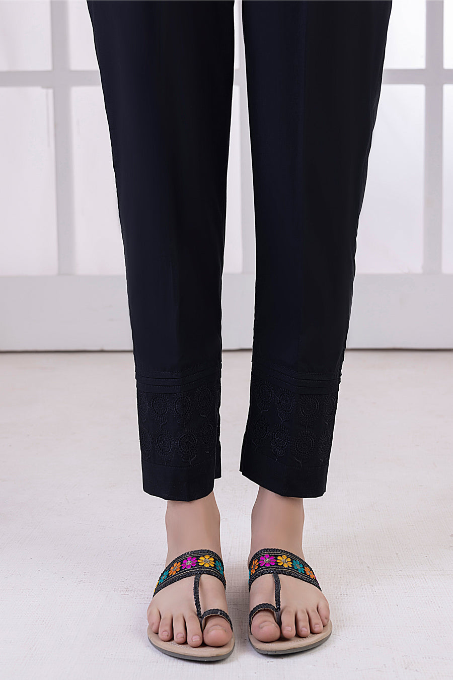 01 Piece Stitched Embroidered  Bottom