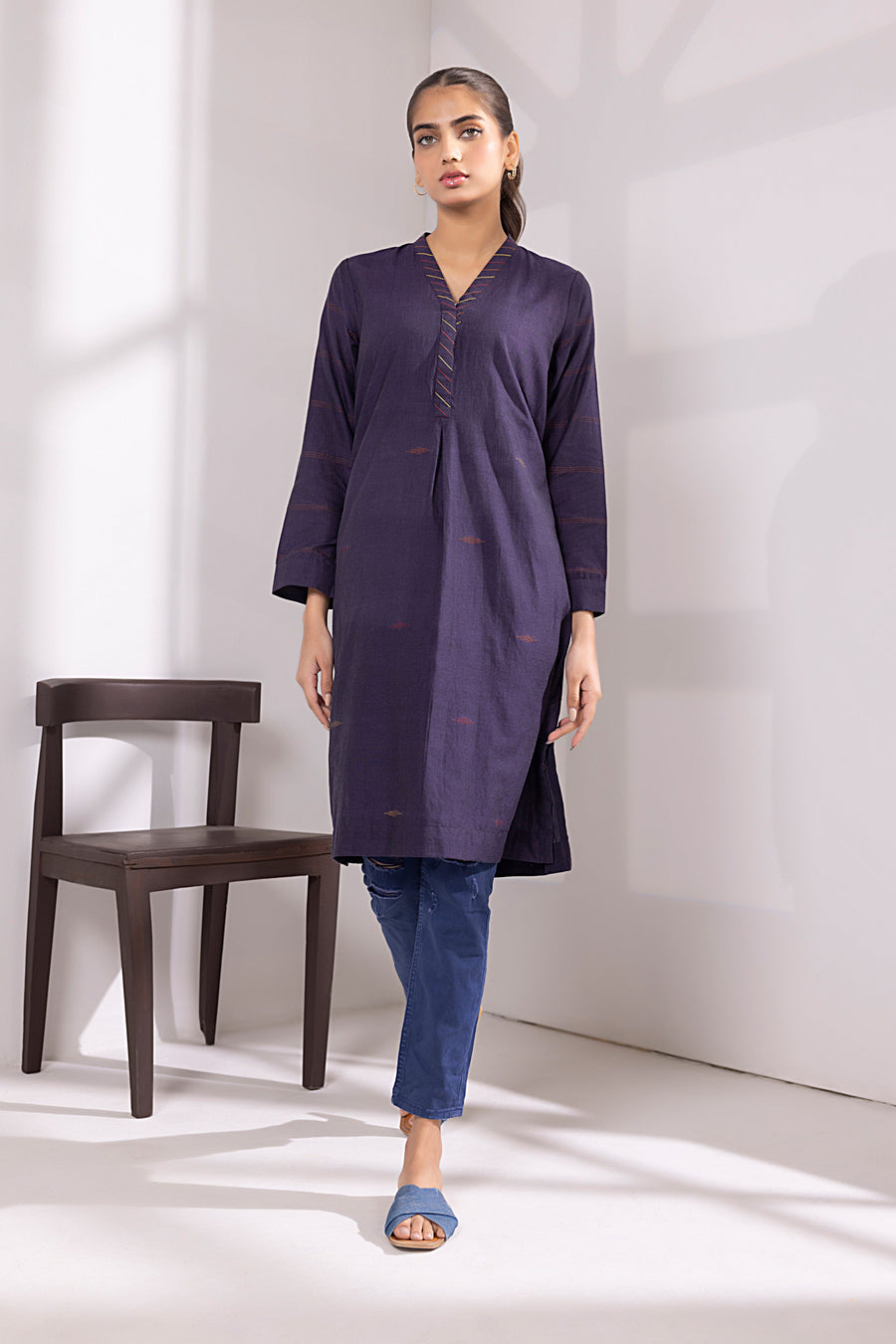 01 Piece Ready to wear  Yarn dyed  Shirt