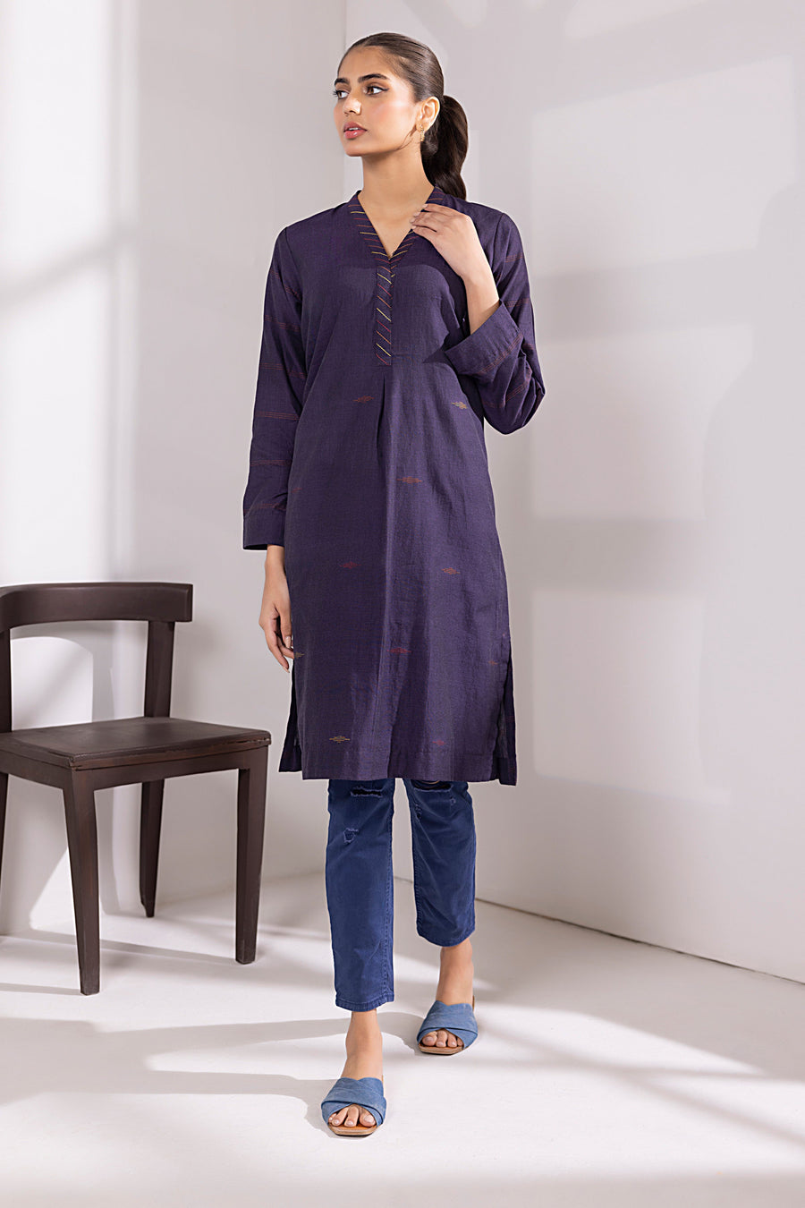 01 Piece Ready to wear  Yarn dyed  Shirt