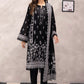 03 Piece Unstitched Monochrome Printed Lawn