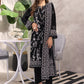 03 Piece Unstitched Monochrome Printed Lawn