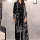 03 Piece Unstitched Monochrome Printed Lawn