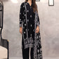 03 Piece Unstitched Monochrome Printed Lawn