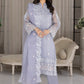 03 Piece Ready to wear Embroidered Organza