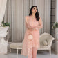 03 Piece Ready to wear Embroidered Organza