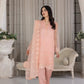 03 Piece Ready to wear Embroidered Organza