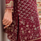 CRIMSON CASCADE-3PC CHIFFON EMBROIDERED PRET