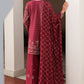 CRIMSON CASCADE-3PC CHIFFON EMBROIDERED PRET