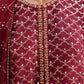 CRIMSON CASCADE-3PC CHIFFON EMBROIDERED PRET