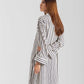 STRIPPED LONG BUTTONED SHIRT