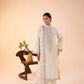 Embroidered Karandi 3 Piece Suit - Off White (Unstitched)