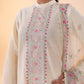 Embroidered Karandi 3 Piece Suit - Off White (Unstitched)