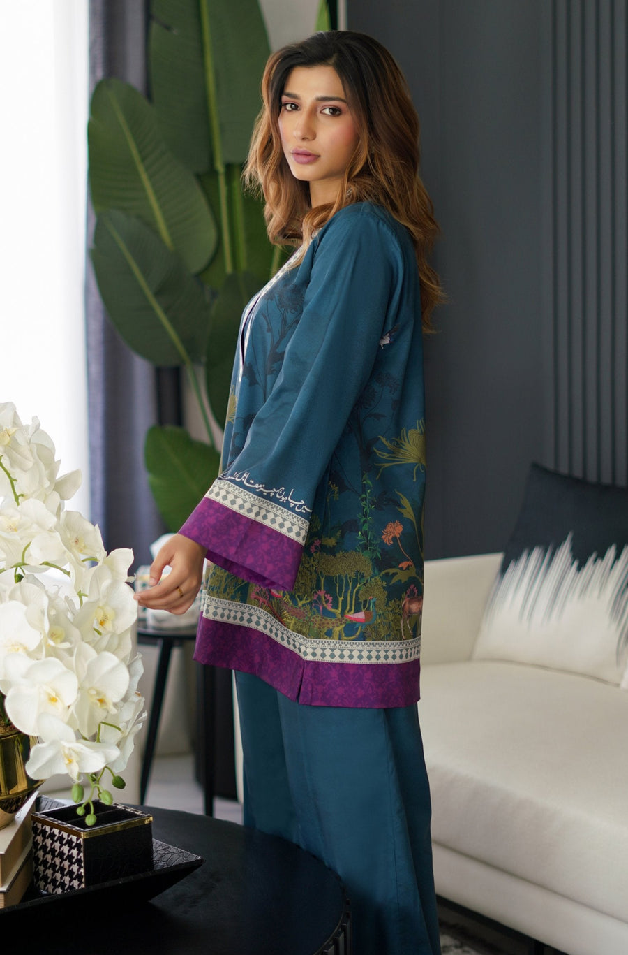 Khwahish Co-ord Set - Teal