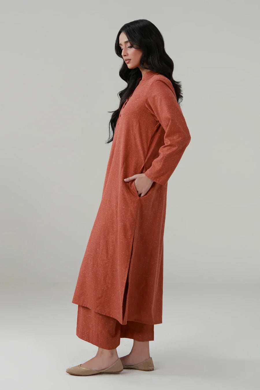 Kalidaar Co-Ord - Burnt Orange