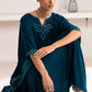 STARDUST DRAPE EMBROIDERED VELVET SHIRT