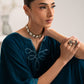 STARDUST DRAPE EMBROIDERED VELVET SHIRT