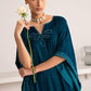 STARDUST DRAPE EMBROIDERED VELVET SHIRT