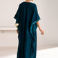 STARDUST DRAPE EMBROIDERED VELVET SHIRT