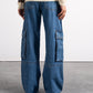 Mid Blue Cargo Pants