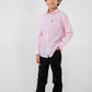 Boys Light Pink Chambray Casual Shirt