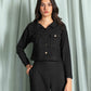 JACQUARD CROPPED SHIRT WITH FLAP POCKETS