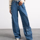 Mid Blue Cargo Pants