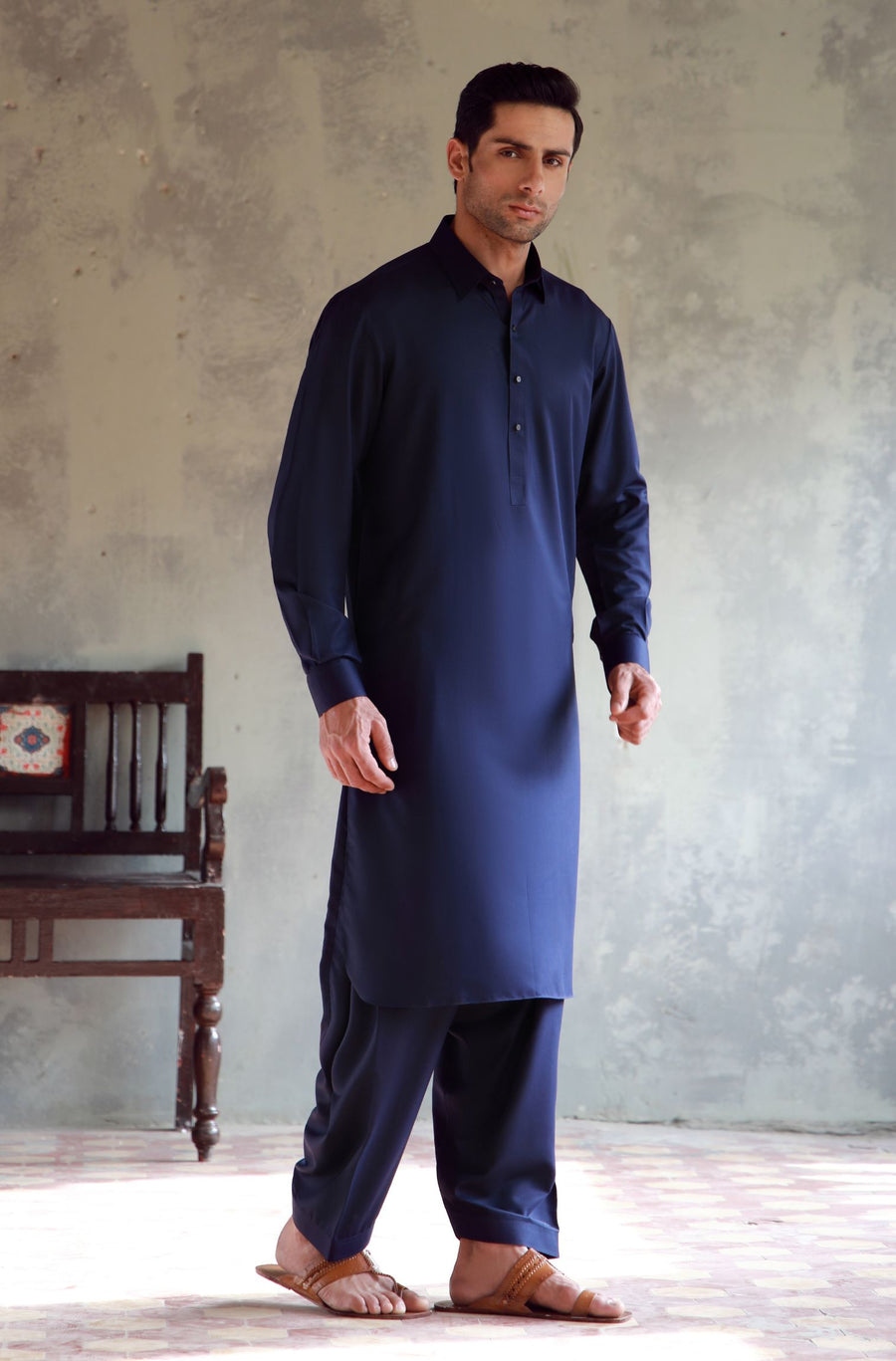 Classic Kameez Shalwar - Midnight Blue (Men)