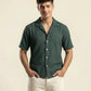 MESH TEXTURED CAMP SHIRT