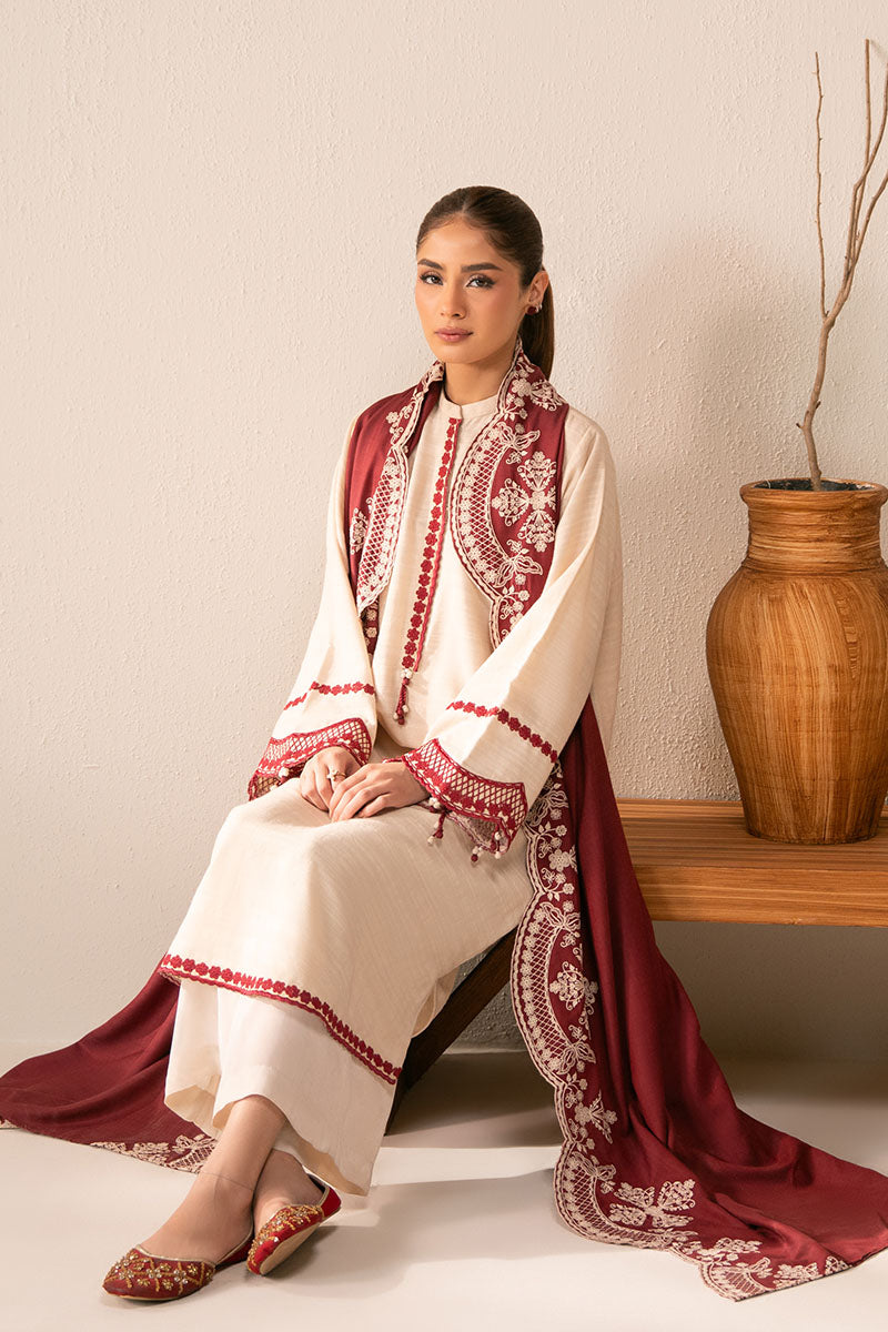 CRIMSON BLUSH-2PC (SHIRT & DUPATTA)