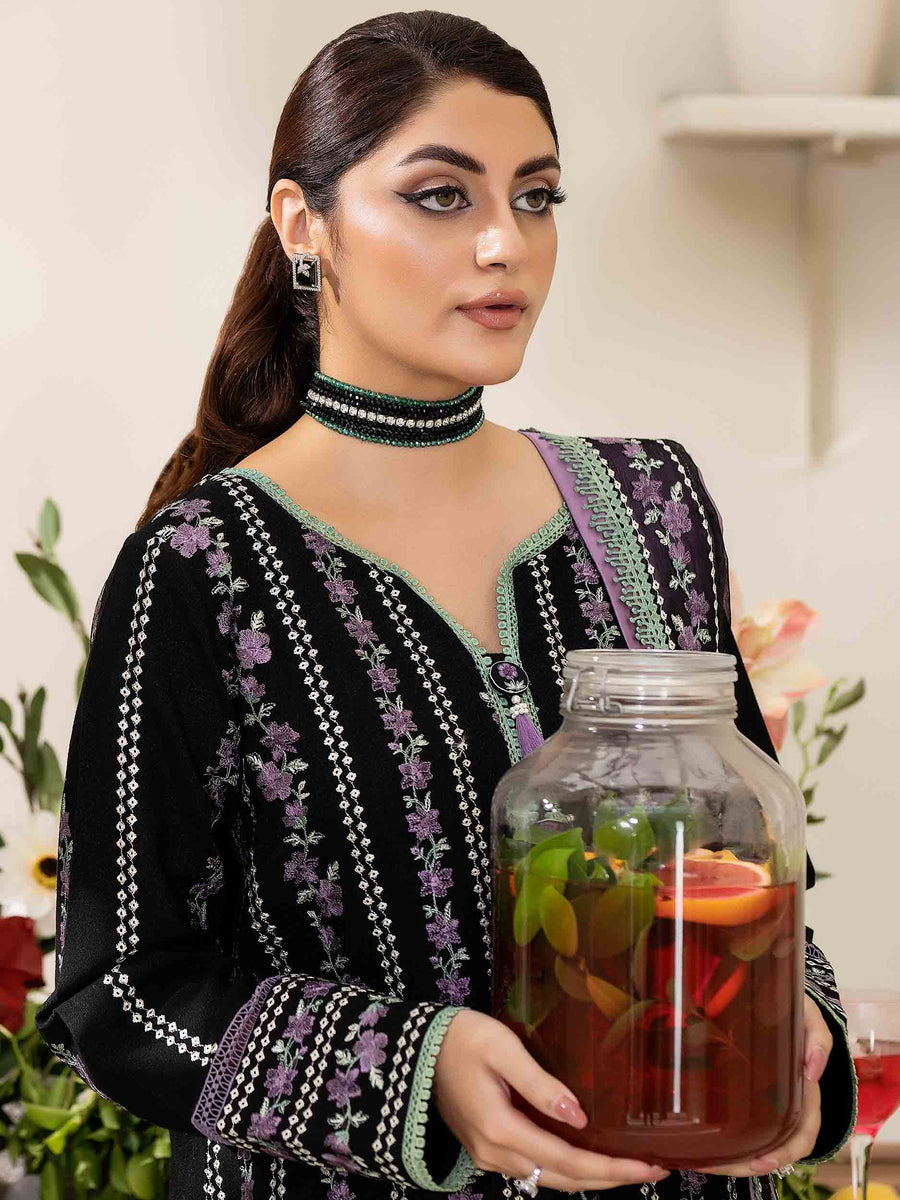 3 PIECE - EMBROIDERED KARANDI SUIT