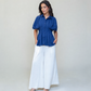 PLEATED PEPLUM SHIRT
