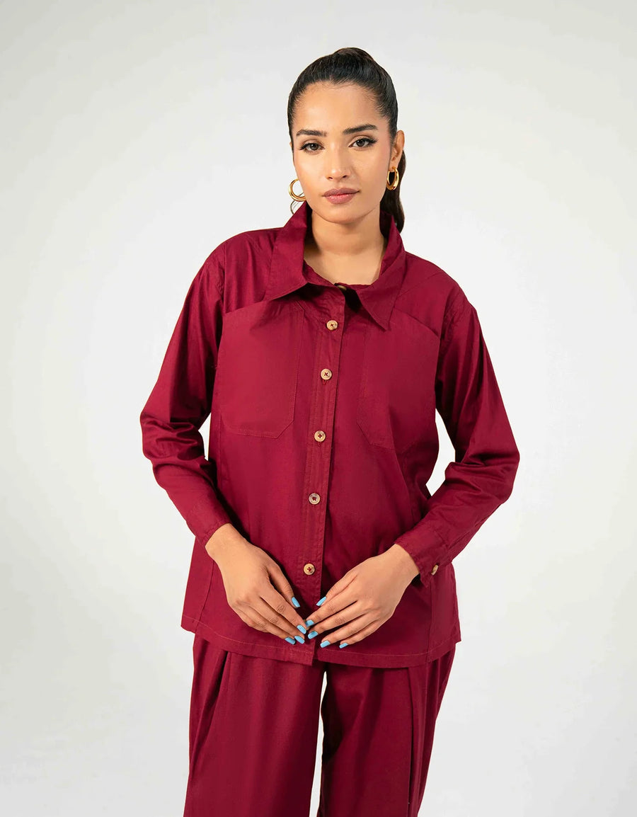 POPLIN POCKETS DETAIL SHIRT