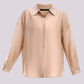 SYNCC BY J. - BEIGE OVERSIZED SHEER BUTTON-DOWN SHIRT