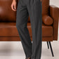 Grey Elasticated Double-Pleat Relaxed Dress Pants