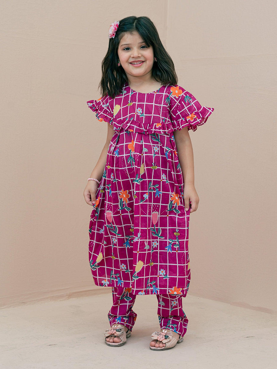 GIRLS LAWN FROCK & TROUSER