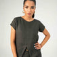 TEXTURED CAP SLEEVE TOP